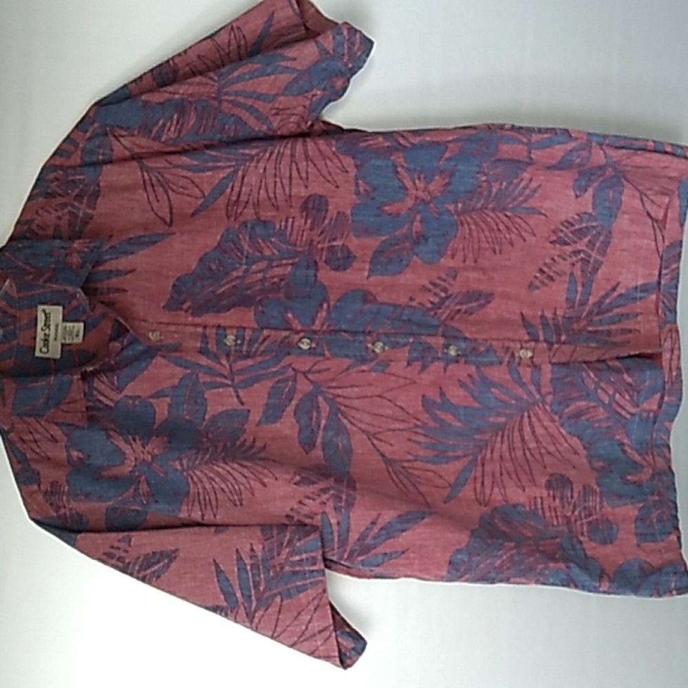 Cooke Street Reverse Floral Hawaiian Print Short sleeve Shirt Size XL